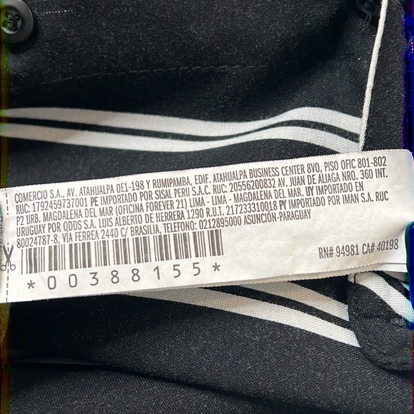 Forever 21 Men’s Long Sleeve Black and White Button Down Blouse. Size Large - Picture 7 of 9